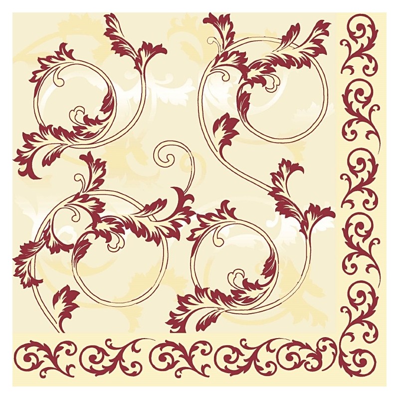 Serviette Michel bordeaux