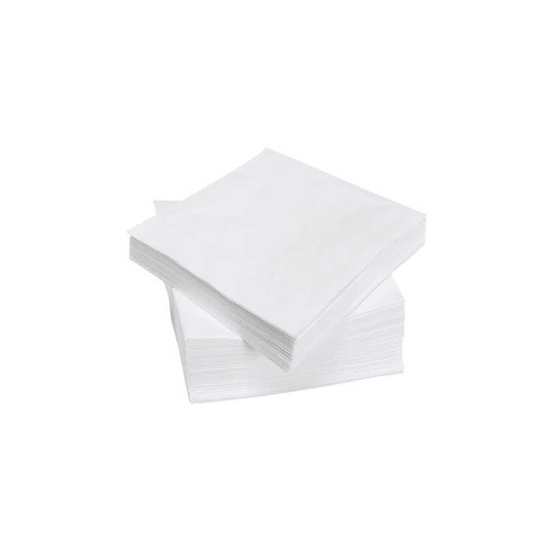 Serviette papier couleur blanc 2 plis 33*33