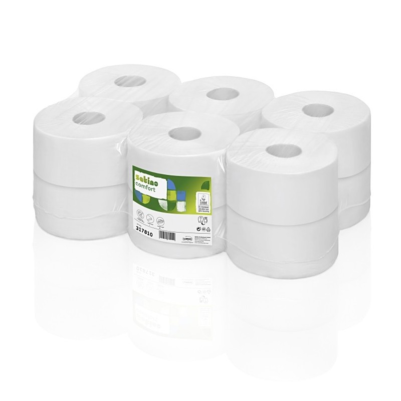 Papier Toilette Minijumbo Satino Confort - 2 couches - Sac 12 rlx