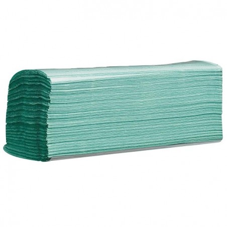 Essuie-Mains Z en Papier Vert Hostess - 1 Couche