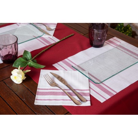 Serviette 1C Gc CLASS 40x40 Bistrot Bordeau