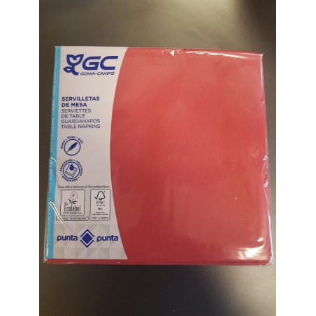 Serviette 2C Gc 40x40 Nature P&P Bordeau