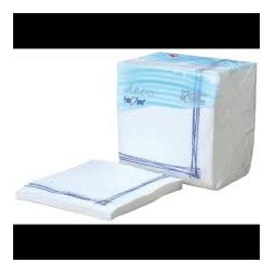 Serviette 2C Gc 40x40  P&P ToKyo blanc frontiere bleu