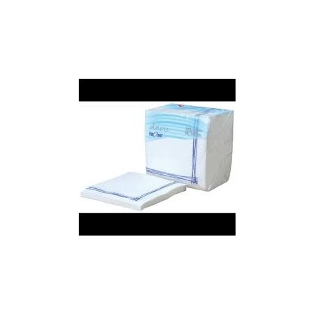 Serviette 2C Gc 40x40  P&P ToKyo blanc frontiere bleu