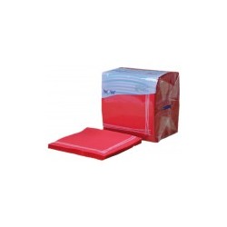 Serviette 2C Gc 40x40  P&P ToKyo rouge frontiere blanc