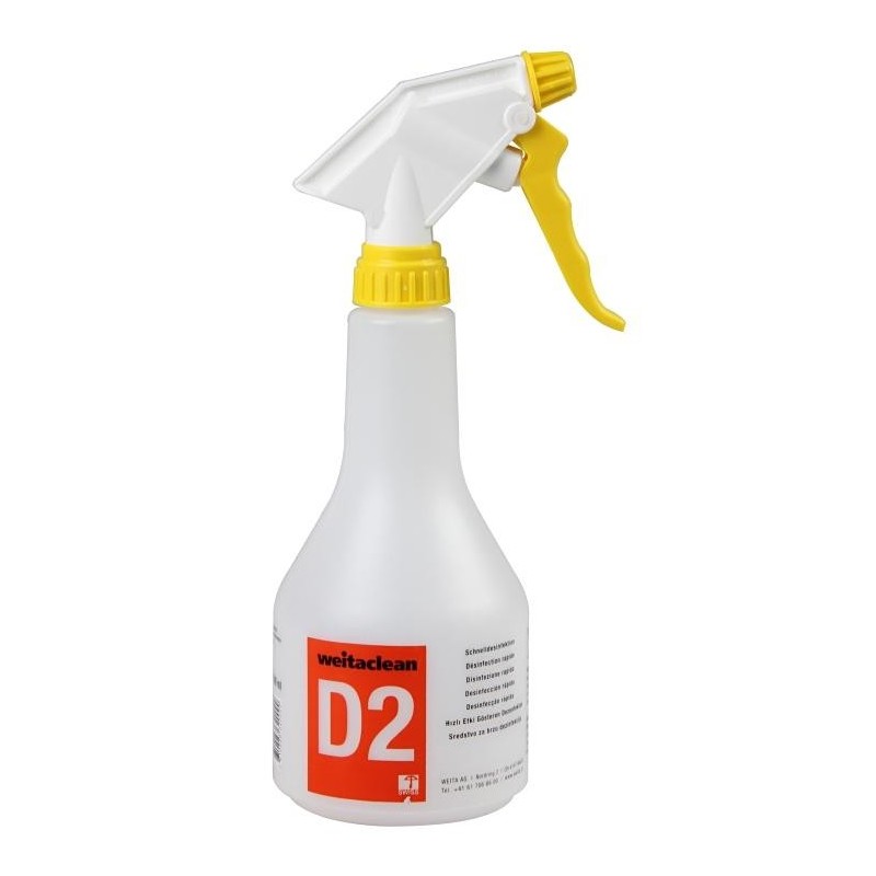 D2 Désinfection rapide 500ml bouteille spray vide