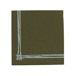 Serviette 2C Gc 40x40  P&P ToKyo noir frontiere blanc