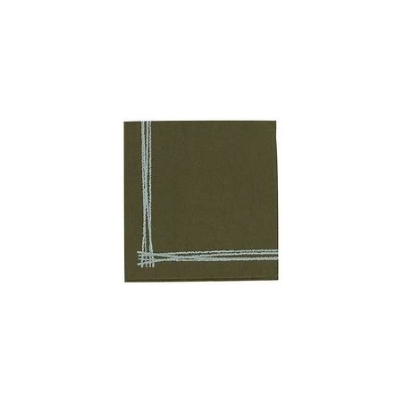 Serviette 2C Gc 40x40  P&P ToKyo noir frontiere blanc